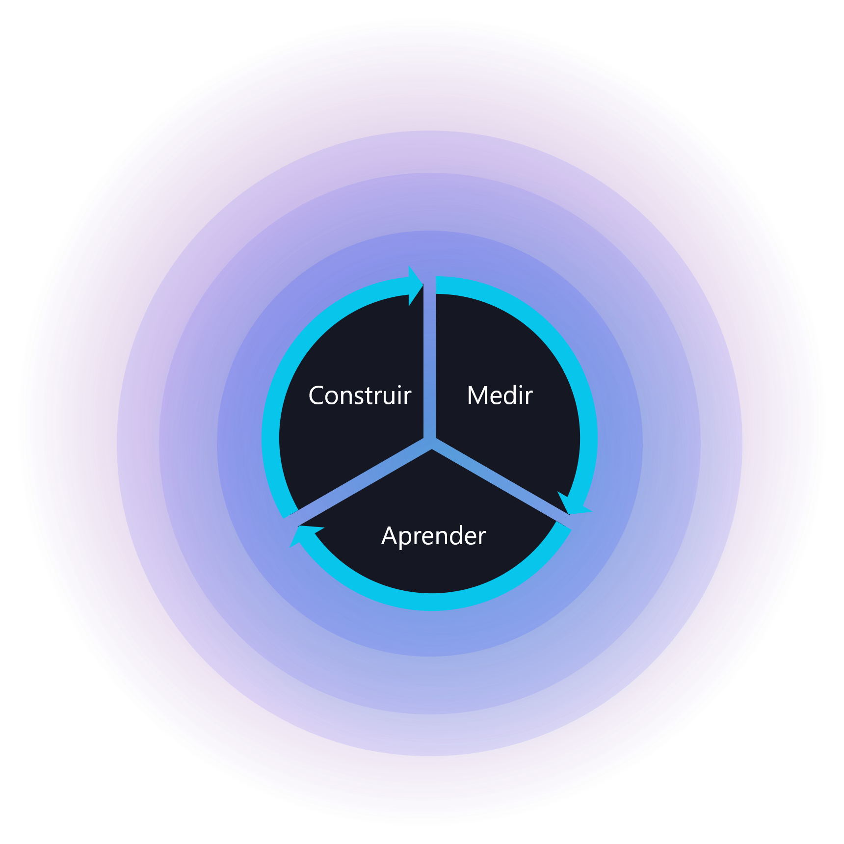 Imagem do ciclo construir-medir-aprender